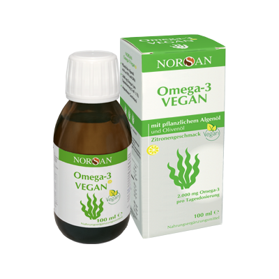 Omega 3 - vegan mit pflanzlichem Algenöl + Olivenöl