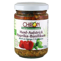 Hanfaufstrich - Paprika - Basilikum, schmackhafter Brotaufstrich